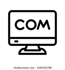 web com thin line vector icon