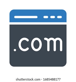 web . com vector glyph color icon 
