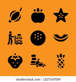 web, commercial, half and shiny icon set. Vector illustration for web and design.