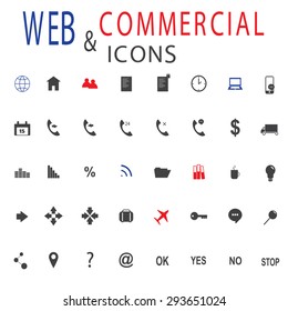 Web and commercial icons.