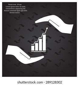 web communication and hands icon. vector design