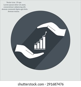 web communication and hands icon. vector design