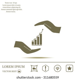 web communication and hands icon. vector design