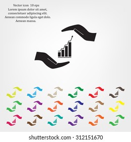 web communication and hands icon. vector design