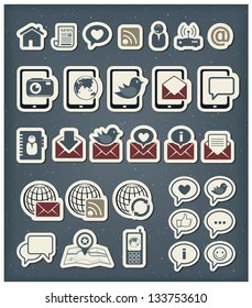 Web communication icons