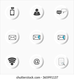 Web, communication icons: internet vector set vector