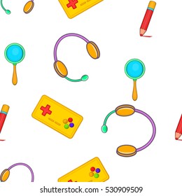 Web communication pattern. Cartoon illustration of web communication vector pattern for web