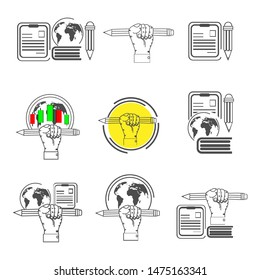 Web communication symbol icons design concept vector