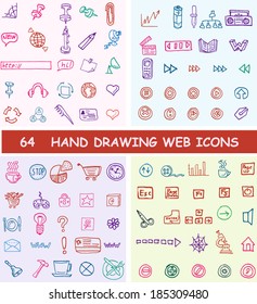 web and computer flat design vector icons set