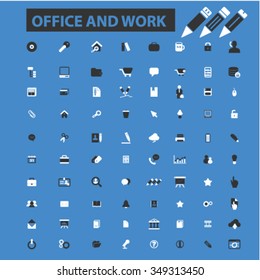 web, computer office, business icons, signs vector concept set for infographics, mobile, website, application
