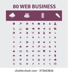 web, oficina de computadoras, iconos de negocios, símbolos de concepto vectorial establecido para infografías, móviles, sitios web, aplicación
