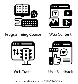 
Web and Computing in Solid Icons Style 