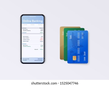 Web concept for online banking. Vector illustration.