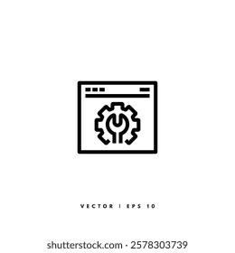 Web Configuration Icon. Editable Stroke