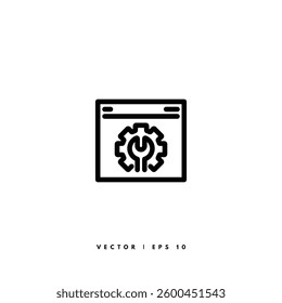 Web Configuration Icon. Editable Stroke