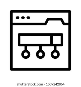 web connection thin line vector icon