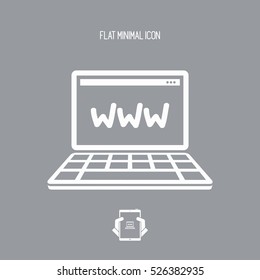 Web connection - Vector flat minimal icon