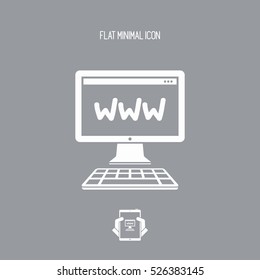 Web connection - Vector flat minimal icon