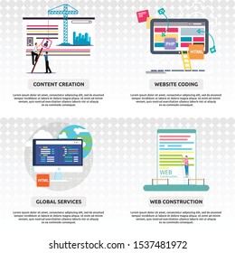web construction. generate illustration conceptual design for web development, construction, website and much more.