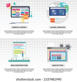 web construction. generate illustration conceptual design for web development, construction, website and much more.