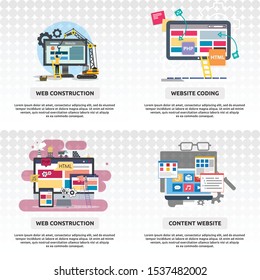 web construction. generate illustration conceptual design for web development, construction, website and much more.