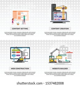 web construction. generate illustration conceptual design for web development, construction, website and much more.