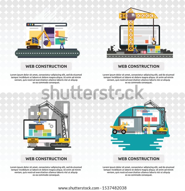web
construction. generate illustration conceptual design for web
development, construction, website and much
more.