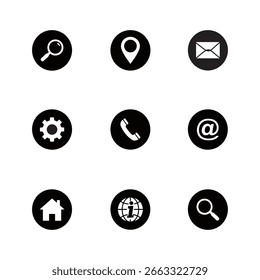 Web-Kontakt Symbol Silhouette Bild