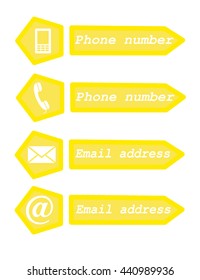 Web contact icons - vector illustration. 