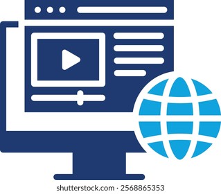 Web Content Icon Mixed Vector Illustration