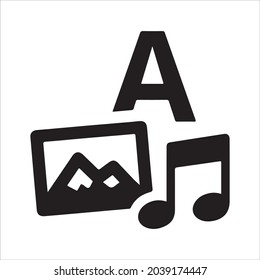 Web content icon. Vector and glyph