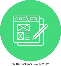 Web content Line vector Icon Design