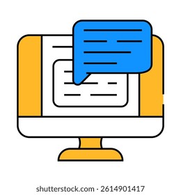 web conversation chat line icon vector. web conversation chat sign. isolated symbol illustration