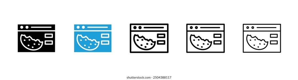 Web Cookies icon in black and blue colors