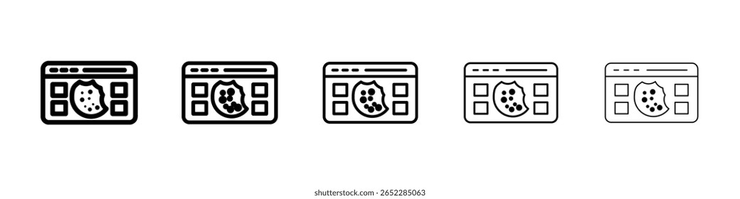 web Cookies icon filled flat sign concept for web design.
