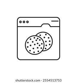 Web Cookies icon Isolated flat vector in outline