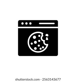 Web Cookies icon Isolated flat vector in outline