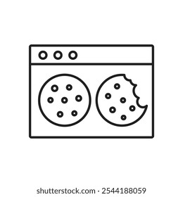 Web Cookies icon. isolated vector icon.