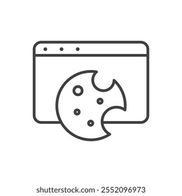 Web Cookies icon. line style vector icon.