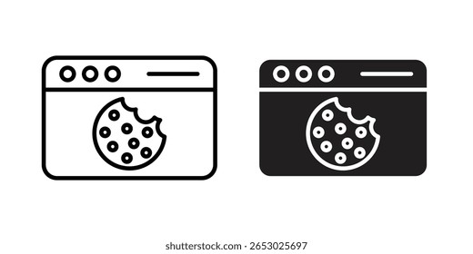web Cookies icon Logo Design Vector Template Illustration
