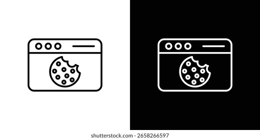 web Cookies icon outline. EPS 10 editable vector