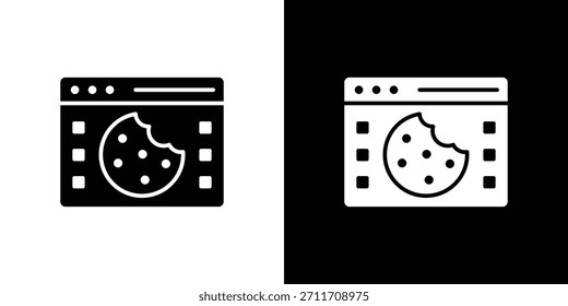 web Cookies icon Set collection. Vector silhouette.