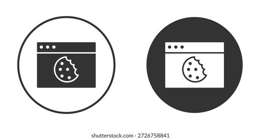 web Cookies ícone silhueta forma gráfico simples símbolos clipart