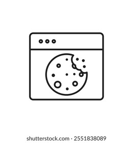 Web Icono de galletas Sencillo contorno delgado