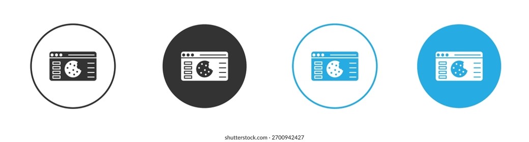 web Cookies icon symbol flat style on white background.