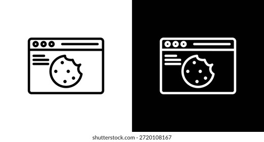 web Cookies icon symbol outline style. Editable icon in EPS10