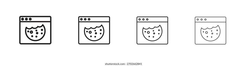 web Cookies icon. Thin, Light Regular And Bold style design isolated on white background