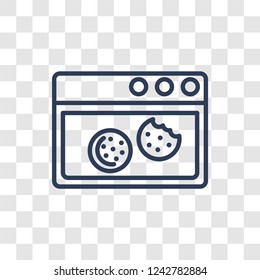 web Cookies icon. Trendy linear web Cookies logo concept on transparent background from Internet Security and Networking collection