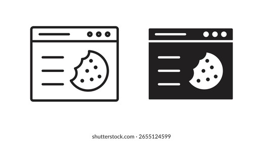 web Cookies icon vector design. set web icons