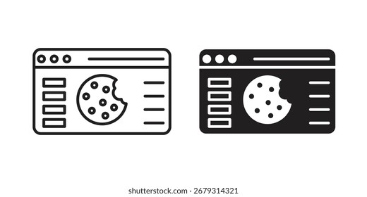 web Cookies icon vector design, perfect for website ui designs